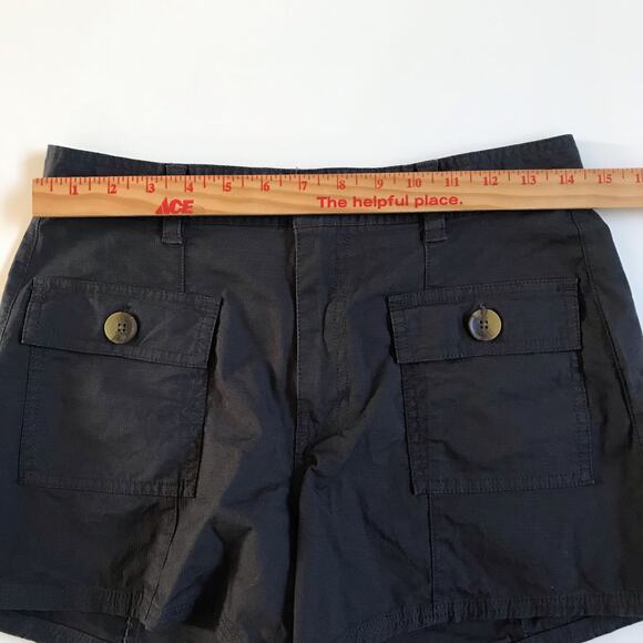 Vuori Vintage Ripstop Utility Short Sz Small Charcoal Gray Stretch EUC Mid Rise - Picture 9 of 12